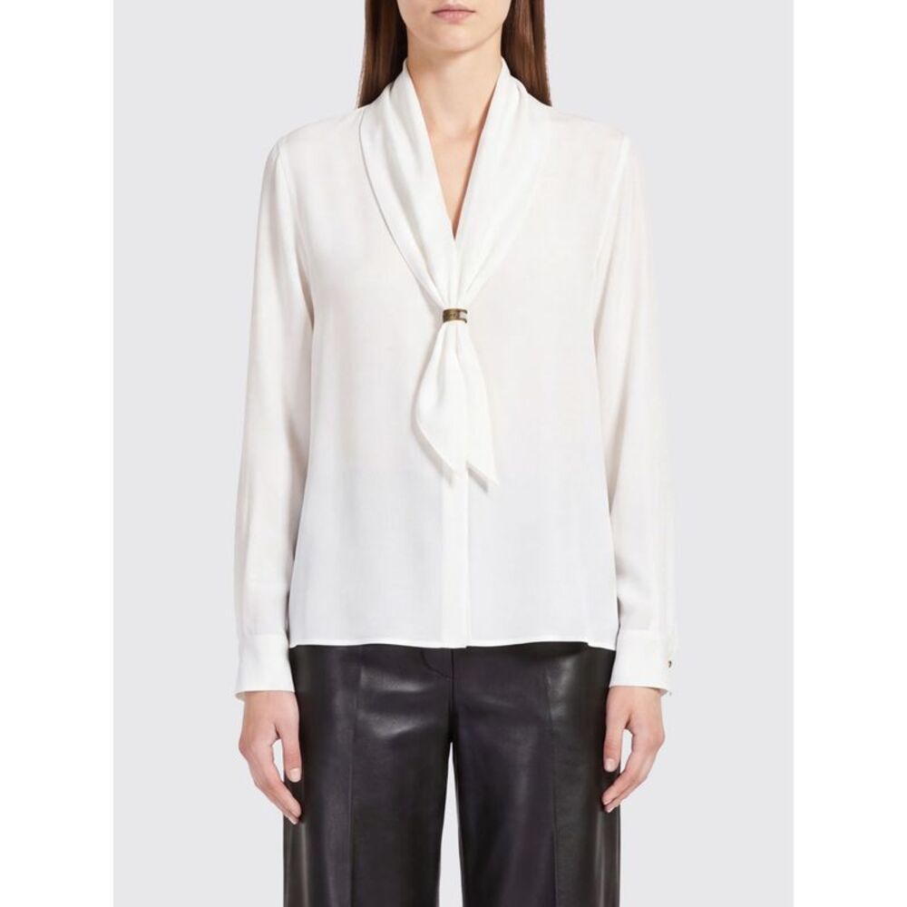 Max Mara Women Pussy-Bow Silk Shirt Max Mara With Long Sleeves